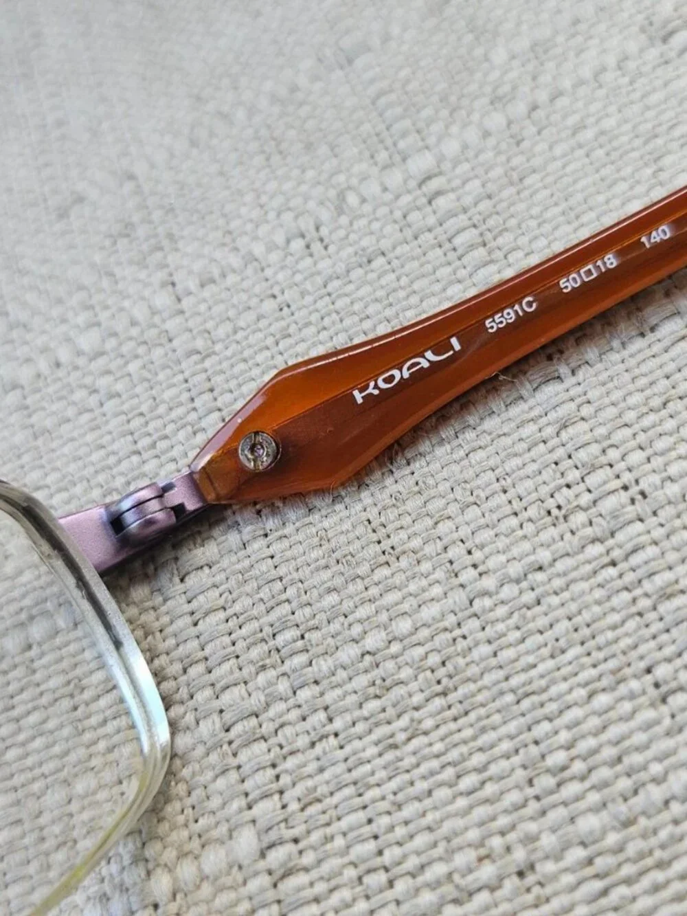 Morel France Women Eyeglasses Frame Brown/Orange/Lilac Tone Half Rim Glasses